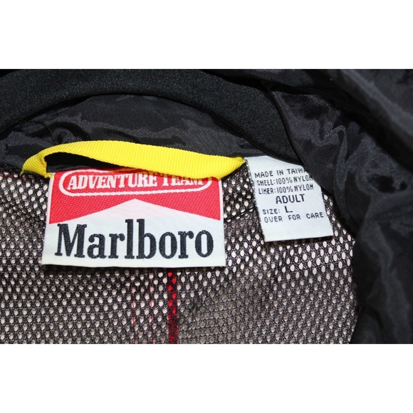 Vintage 90s Marlboro Mens Rain Jacket Size L - Picture 2 of 7